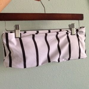 Navy blue stripped bathing suit